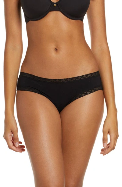 Natori Bliss Cotton Girl Briefs In Black