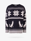 Etro Embroidered Cotton Sweater In Blue