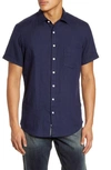 Rodd & Gunn Ellerslie Linen Textured Classic Fit Button-up Shirt In Midnight