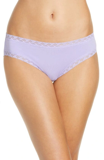 Natori Bliss Cotton Girl Briefs In Violet Tulip