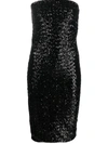 P.a.r.o.s.h Sequined Shoulder-length Dress In Black