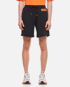 Heron Preston Logo-patch Drawstring Swim Shorts In Red