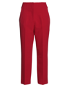 Kontatto Woman Pants Red Size S Polyester, Elastane
