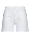 7 For All Mankind Cutoff Denim Shorts In Prince St In White