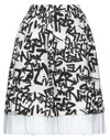 Comme Des Garçons Graffiti Print Layered Skirt In Black