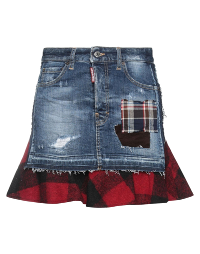 Dsquared2 Denim Skirts In Blue
