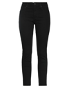 People (+)  Woman Denim Pants Black Size 27 Cotton, Elastomultiester, Elastane In Black