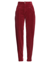 Twinset Pants In Brick Red