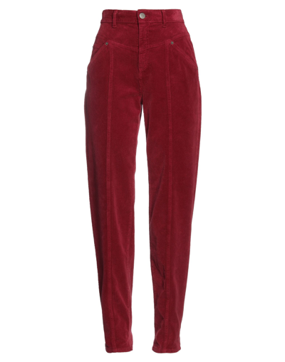 Twinset Pants In Brick Red
