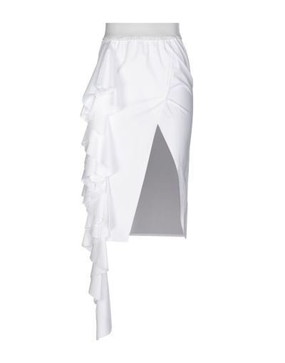 Gna G!na Midi Skirts In White