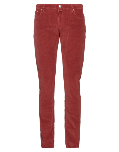 Jacob Cohёn Casual Pants In Brick Red