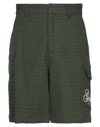 Gcds Man Shorts & Bermuda Shorts Green Size 30 Cotton In Green