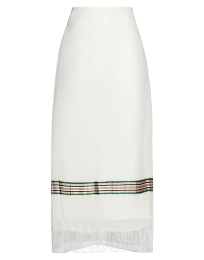 Jil Sander Long Skirts In White