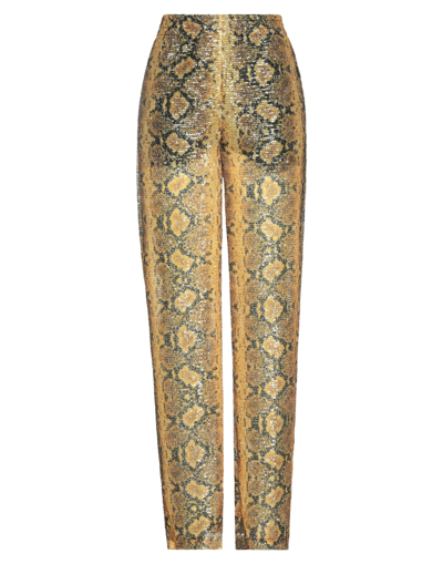 GCDS GCDS WOMAN PANTS MARIGOLD SIZE XL POLYESTER, ELASTANE