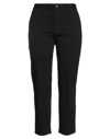 Merci .., Woman Pants Black Size 8 Cotton, Elastane