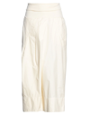 Manila Grace Cropped Pants In Ivory