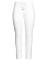 Juvia Fleece Turn-up Trousers In White