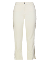 L AGENCE L'AGENCE WOMAN PANTS IVORY SIZE 29 COTTON, ELASTANE