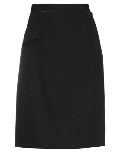 Burberry Midi Skirts In Black