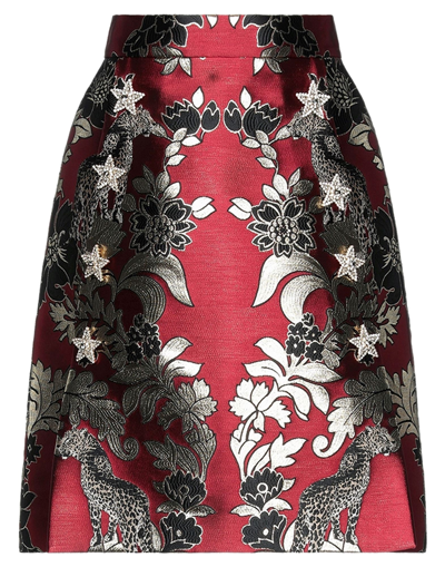 Dolce & Gabbana Mini Skirts In Red