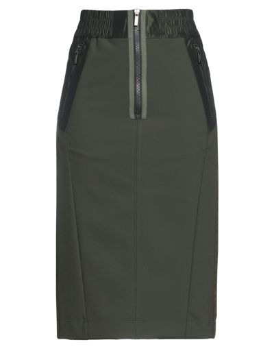 High Midi Skirts In Green