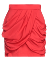 ALMAGORES ALMAGORES WOMAN MINI SKIRT RED SIZE 10 POLYESTER