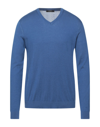 Alpha Studio Sweaters In Slate Blue