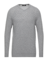 Alpha Studio Sweaters In Grey