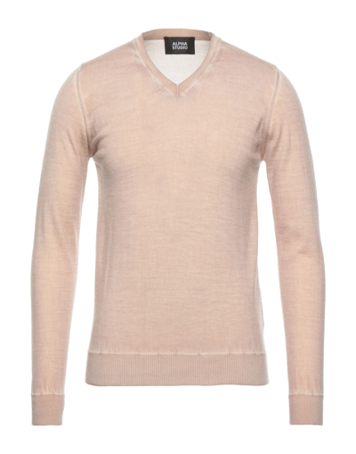 Alpha Studio Sweaters In Pink