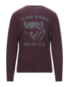 Brooksfield Sweaters In Maroon