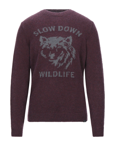 Brooksfield Sweaters In Maroon