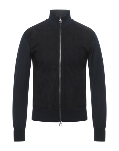 Ferragamo Jackets In Dark Blue