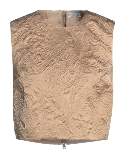Brunello Cucinelli Tops In Beige