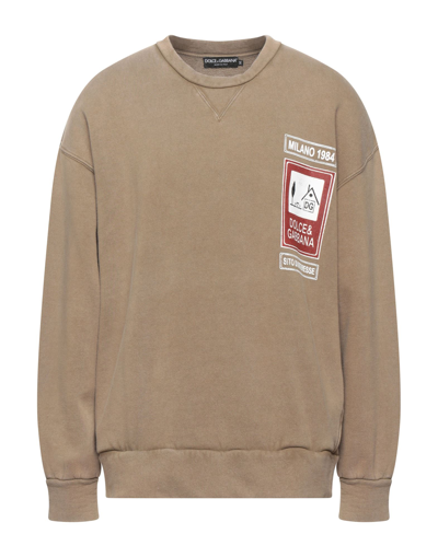 Dolce & Gabbana Sweatshirts In Beige