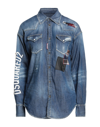Dsquared2 Denim Shirts In Blue
