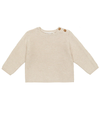 Bonpoint Baby Boecia Cotton And Cashmere Sweater In Beige