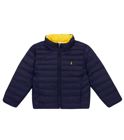 Polo Ralph Lauren Kids' Reversible Quilted Jacket In Newport Navy Yellowfin