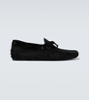 Tod's Black Suede Gommino Driving Shoes
