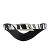 Attico 3cm Logo Zebra Printed Leather Belt In White/black