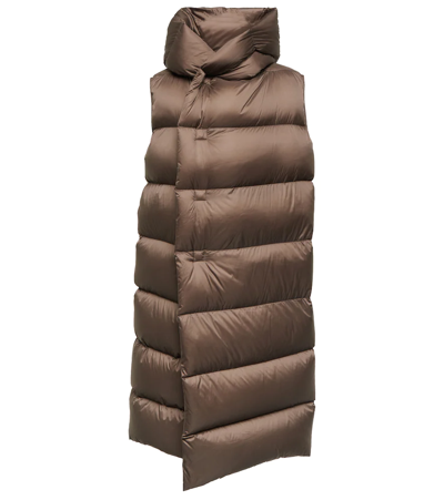 Rick Owens Padded Down Vest In Multi-colored