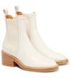Chloé Mallo Leather Ankle Chelsea Boots In Neutrals