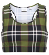 BURBERRY CHECKED SPORTS BRA