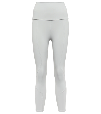 Live The Process Geometric High Waist 7/8 Supplex Leggings In Grey