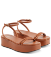 ALTUZARRA LEATHER PLATFORM SANDALS