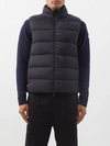 Moncler Amak Logo-print Quilted-shell Down Gilet In Black