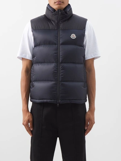 Moncler Ophrys Quilted Nylon Down Vest In Blue