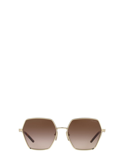 Prada 58mm Geometric Sunglasses In Gold