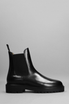 ISABEL MARANT CASTAYH LOW HEELS ANKLE BOOTS IN BLACK LEATHER