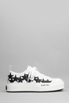 AMIRI STARS COURT LOW SNEAKERS IN WHITE CANVAS