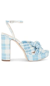 Loeffler Randall Natalia Knotted Platform Sandals In Baby Blue